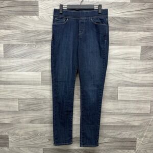 Levi's Skinny Jeans Womens 27W (29x28) Blue Denim Dark Wash Stretch High Waisted